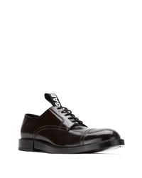 dunkellila Leder Derby Schuhe von Dolce & Gabbana