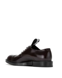 dunkellila Leder Derby Schuhe von Dolce & Gabbana