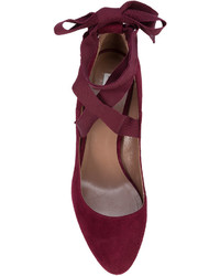 dunkellila Leder Pumps von Tabitha Simmons