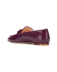 dunkellila Leder Slipper von Tod's