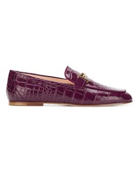 dunkellila Leder Slipper von Tod's