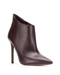 dunkellila Leder Stiefeletten von Michael Kors Collection