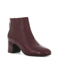 dunkellila Leder Stiefeletten von Senso