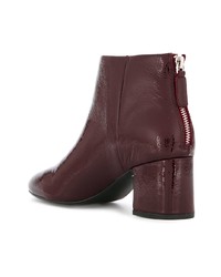 dunkellila Leder Stiefeletten von Senso