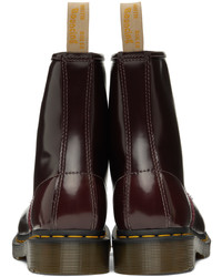 dunkellila Lederfreizeitstiefel von Dr. Martens