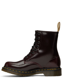 dunkellila Lederfreizeitstiefel von Dr. Martens