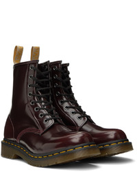 dunkellila Lederfreizeitstiefel von Dr. Martens