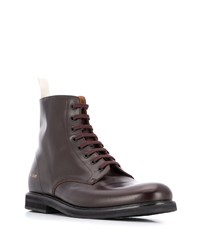 dunkellila Lederfreizeitstiefel von Common Projects