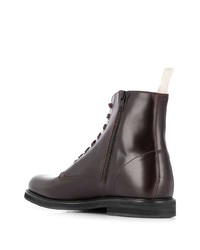 dunkellila Lederfreizeitstiefel von Common Projects