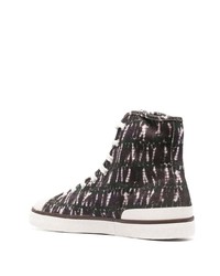 dunkellila Mit Batikmuster hohe Sneakers aus Segeltuch von Isabel Marant