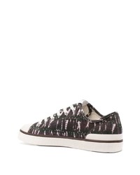 dunkellila Mit Batikmuster Segeltuch niedrige Sneakers von Isabel Marant