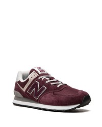 dunkellila niedrige Sneakers von New Balance