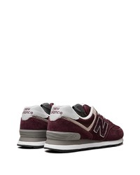 dunkellila niedrige Sneakers von New Balance