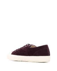 dunkellila niedrige Sneakers von Superga