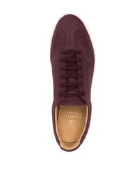 dunkellila niedrige Sneakers von Brunello Cucinelli