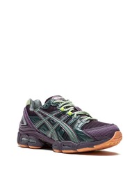 dunkellila niedrige Sneakers von Asics