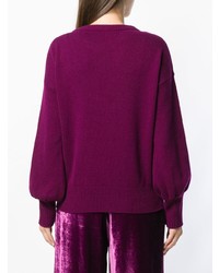 dunkellila Oversize Pullover von Roberto Collina