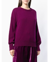 dunkellila Oversize Pullover von Roberto Collina