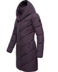 dunkellila Parka von Ragwear