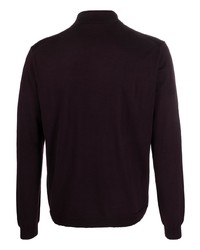 dunkellila Polo Pullover von Low Brand