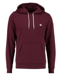 dunkellila Pullover mit einem Kapuze von Element