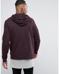 dunkellila Pullover mit einem Kapuze von Asos