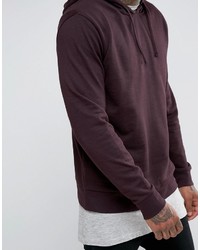 dunkellila Pullover mit einem Kapuze von Asos