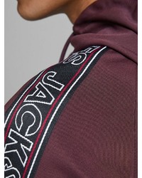 dunkellila Pullover mit einem Kapuze von Jack & Jones