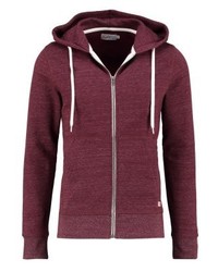 dunkellila Pullover mit einem Kapuze von Jack & Jones