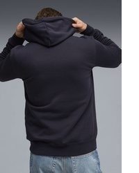 dunkellila Pullover mit einem Kapuze von Puma