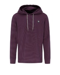 dunkellila Pullover mit einem Kapuze von recolution