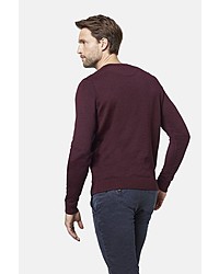 dunkellila Pullover mit einem Rundhalsausschnitt von Bugatti