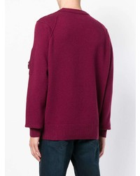 dunkellila Pullover mit einem Rundhalsausschnitt von CP Company