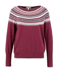 dunkellila Pullover mit einem Rundhalsausschnitt von Esprit