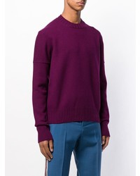 dunkellila Pullover mit einem Rundhalsausschnitt von Calvin Klein 205W39nyc