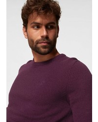 dunkellila Pullover mit einem Rundhalsausschnitt von Joop Jeans