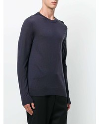 dunkellila Pullover mit einem Rundhalsausschnitt von Pringle Of Scotland