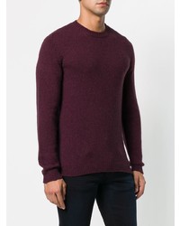 dunkellila Pullover mit einem Rundhalsausschnitt von Roberto Collina