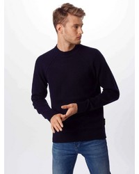 dunkellila Pullover mit einem Rundhalsausschnitt von Scotch & Soda