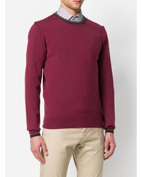 dunkellila Pullover mit einem Rundhalsausschnitt von Etro