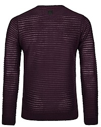 dunkellila Pullover mit einem Rundhalsausschnitt von SOULSTAR