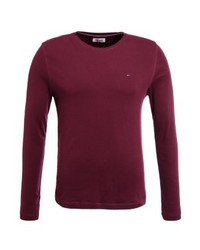 dunkellila Pullover mit einem Rundhalsausschnitt von Tommy Hilfiger
