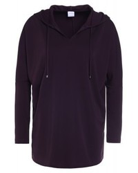 dunkellila Pullover mit einer Kapuze von Max Mara