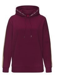 dunkellila Pullover mit einer Kapuze von s.Oliver