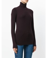 dunkellila Rollkragenpullover von Majestic Filatures