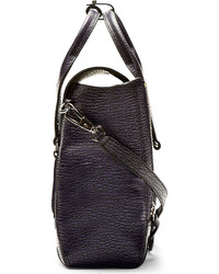 dunkellila Satchel-Tasche aus Leder von 3.1 Phillip Lim