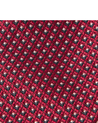 dunkellila Seidekrawatte mit geometrischem Muster von Brioni