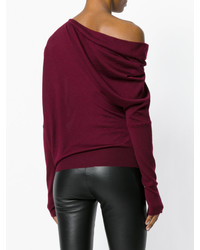 dunkellila Seidepullover von Tom Ford