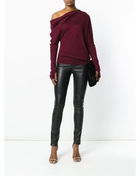 dunkellila Seidepullover von Tom Ford