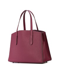 dunkellila Shopper Tasche aus Leder von Coach